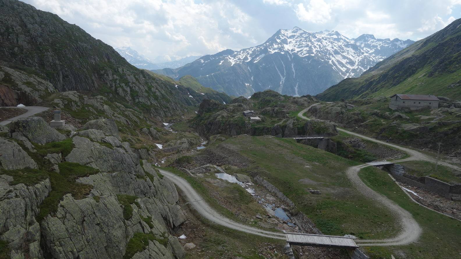 Looking south from the dam on Gotthard Pass.